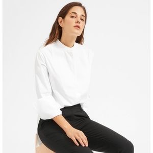 Everlane White Tuxedo Shirt, Size 00